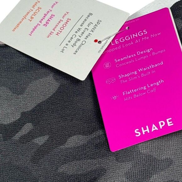 Spanx NWT Leggings Grn Camo Cropped Look at Me Now Seamless Leggings Size Medium - Picture 11 of 11